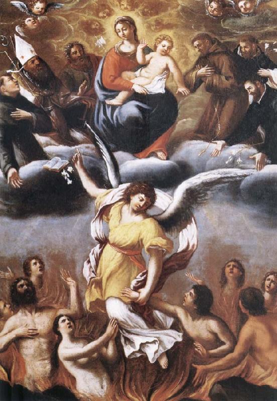 unknow artist An angel frees the souls of the Purgatory despues of the intercesion of the Virgin one Maria and of the holy China oil painting art